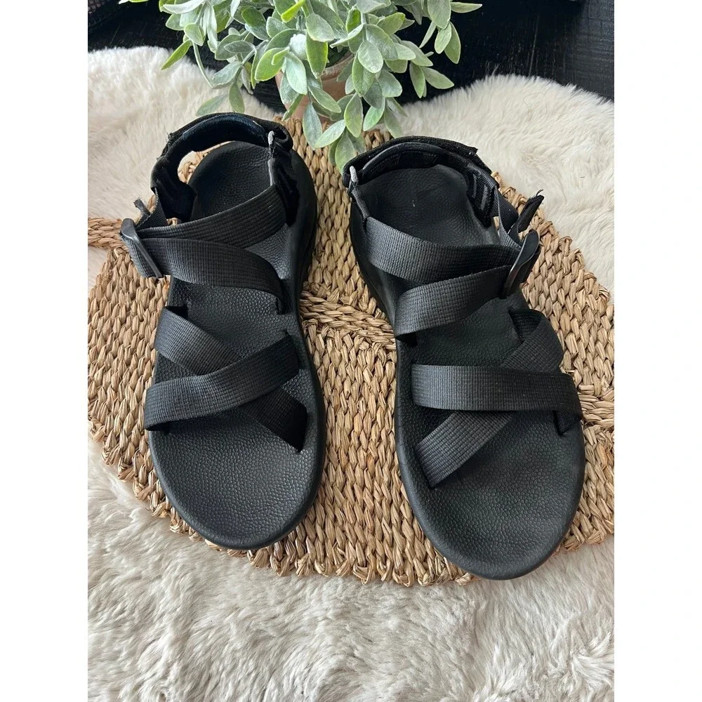 Merrell Mens Python Black Triple Black Strap Sport Water Sandals Size 9